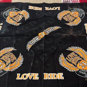 Love Ride Black & Orange Decorative bandana/ Scarf